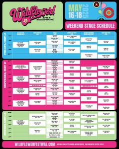 2025 Wildflower! Arts & Music Festival 3-Day Weekend Schedule of Bands - Richardson Rocks
