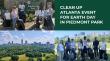 Cleanup Atlanta event at Piedmont Park organized by ALLATRA for Earth Day and Autism Awareness Month