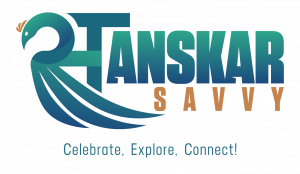 Sanskar Savvy logo featuring a stylized peacock with the tagline “Celebrate, Explore, Connect!” – a Gen Z-focused South Asian media platform spotlighting culture, music, cricket, and diaspora stories across North America.