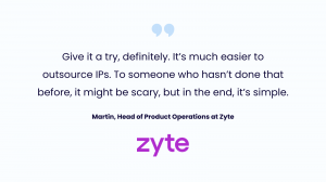 Martin, Head of Product Operations at Zyte, shares about his experience with IPXO.