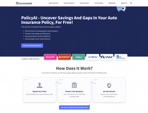 PolicyAI landing page