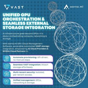 Benefits of Aarna.ml GPU CMS integration with VAST Data Platform