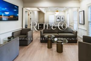 Interior view of RETE & Co, a modern coworking space in Acworth, Georgia, offering private offices, meeting rooms, and a professional environment for entrepreneurs and remote teams.