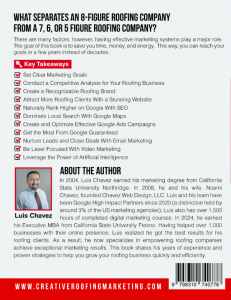 Back Cover of "From Clicks To Roofing Clients"