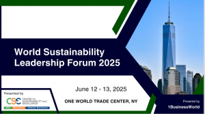 Join CSE’s World Sustainability Leadership Forum 2025, June 12–13 in New York City.