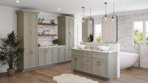 Shaker Moss Bathroom Cabinets