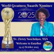 Speaker Guru, Dr. Christy Iwuchukwu, Receives World Greatness Award