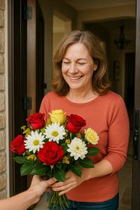 Peoria Florist Mother's Day 2025 woman holding flower delivery Peoria, AZ