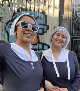 two sisters taking a selfie together in san palo