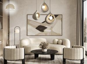 wabi sabi pendant light in living room