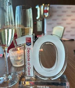 Ascend's 10 Year Award from Great Place To Work