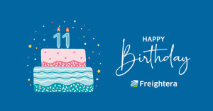Freightera 11th Birthday Card