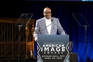 Dr. D'Wayne Edwards speaks at the 2025 American Image Awards