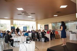 Marie shares her insights during a public speaking and networking event for entrepreneurs and professionals. Photo: Courtesy.