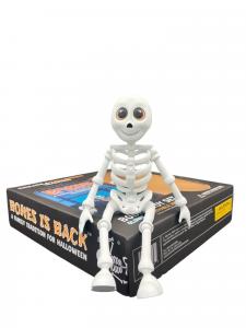Cute skeleton sitting on the packaging