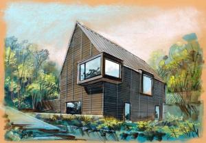 The Davwyn is a modern home that pushes the boundaries of design on a tight infill lot, blending clean, contemporary aesthetics with innovative, space-saving solutions.