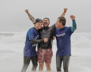 Pure joy as a man emerges from the water during Baptize California, celebrating a life-changing decision. On June 8, Baptize America invites churches and communities across the nation to take part in this historic movement and get baptized on Pentecost Sunday.