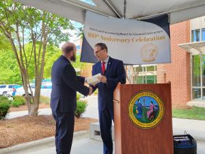 Senator Steve Jarvis and NCLBGC Executive Director Ryan Cody