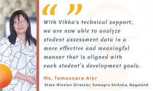 A quote from Ms. Temsunaro Aier, State Mission Director, Samagra Shiksha, Nagaland