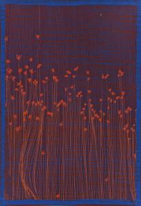 yellow and red, rose - 2025, silkscreen on paper 22 x 30 inches
