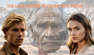 Picture of Jimmy Jarrah and Amanda from Paul Rushworth-Brown's new novel Outback Odyssey