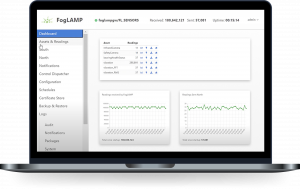 Photo of the FogLAMP Edge Platform shown on a Macbook Pro
