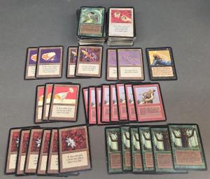 Collection of 252 Magic: The Gathering Limited Edition Alpha cards. Lot estimate: $3,000-$4,000