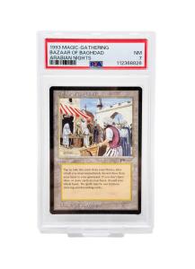 Magic: The Gathering Arabian Nights Expansion Set ‘Bazaar of Baghdad’ card, PSA graded 7 Near Mint. Estimate: $1,000- $2,000