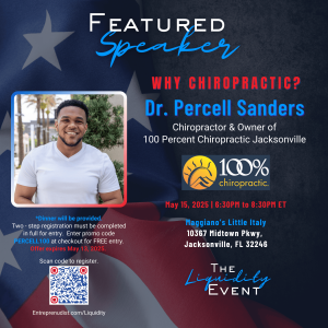 Dr. Percell Sanders  Chiropractor & Owner of 100% Chiropractic Jacksonville