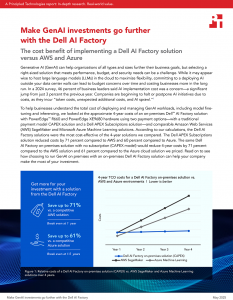 Make GenAI investments go further with the Dell AI Factory