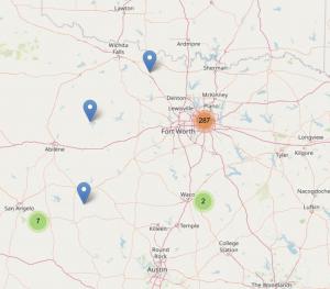 Dallas Roofers Near Me Map