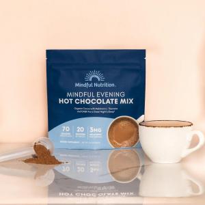Mindful Nutrition’s Mindful Evening Hot Chocolate Mix is made with melatonin, L-theanine, and GABA for sleep support.