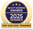 Quality Business Awards have awarded Top Gun Dog Training the 2025 Best Dog Trainer in Huntsville, AL.