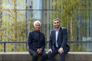 Dr. Faiz Mohammed Rigi, CTO (left), and Amin Rigi, CEO (right), the founding team at Eyesight Electronics.