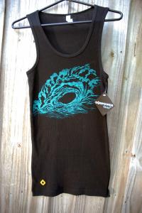 Women's Tank With Wave Art Print - GodPowerTees