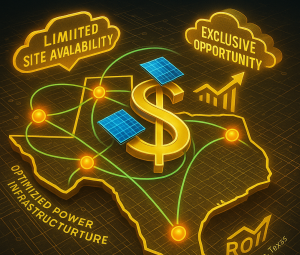 Texas land Global energy and powered land in Texas: 82 acres for crypto mining data center or ai compute for micro grid investment near Dallas. Secure unzoned Texas land now! www.8888cre.com for AI investment, 82 acres near Dallas. Futuristic 3D view for