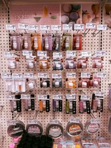 michaels retail shelf with bakell edible glitter products