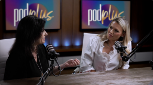 Hype Boss Founder, Holly Meyer Lucas, and Podpopuli Co-Founder, Christina Forward in the PodPlus studio