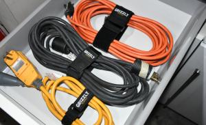 Hook and Loop Stretch Straps Neatly Organizing Any Space Such As Home Organization and Garage Storage and Garage Organization