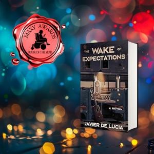 Book cover of The Wake of Expectations with 2025 Maxy Awards Book of the Year badge