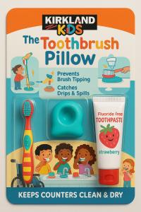 Costco Kirkland white label rendering by Toothbrush Pillow kit