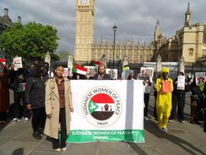 A rally in solidarity with the Sudanese people victims of chemical weapons.