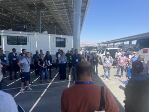 Workshop attendees tour Class A storage