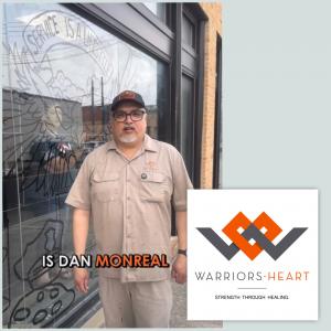Warriors Heart Creative Art Instructor Dan Monreal explains the overall “Service is a Lifestyle” theme of this healing mural and special exhibit at Grunt Style HQ San Antonio, Texas.