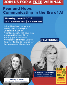  Ashley Virtue hosts Author, Cheryl K. Goodman in Conversation on the Fear and Hope of AI