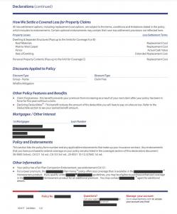 Insurance policy page 7 redacted