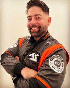 David Wearing Custom Karting Suit
