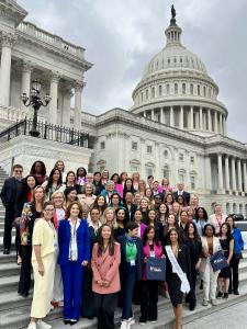 On May 21st, Women’s Health Advocates planned the first-ever Women’s Health Capitol Hill Day that included a Congressional Briefing with U Women's Health Advocates stood on the Capitol steps during the first-ever Women's Health Capitol Hill Day as they are national leaders from the life sciences industry and non-profits, investors, physicians, researchers and patient advocates from across th