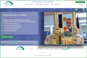 Raybow USA's new website homepage