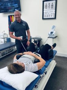 Spinal decompression therapy in action